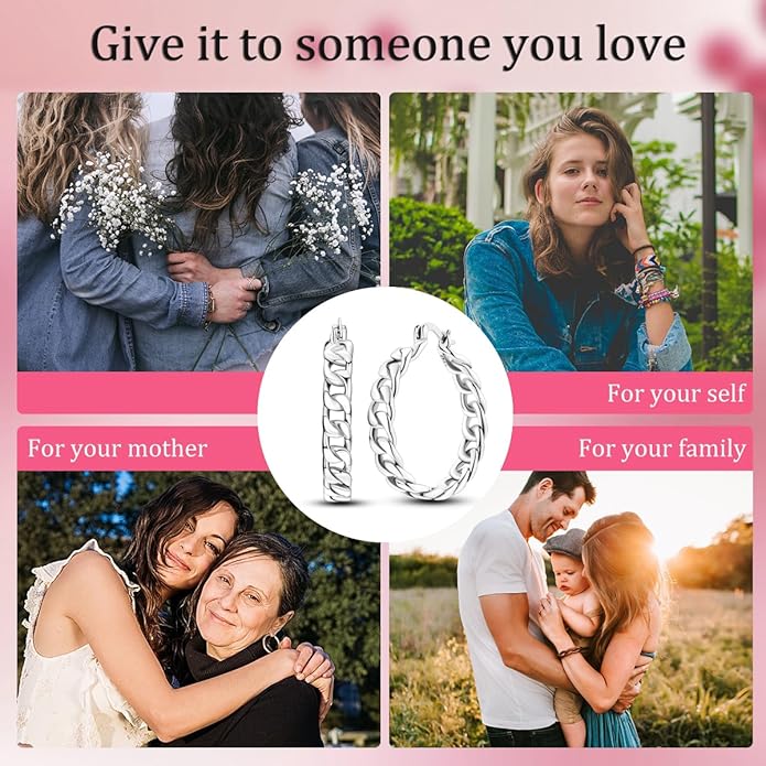 NARMO 925 Sterling Silver Hoop Earrings for Women Hypoallergenic Lightweight Simple Huggie Hoop Earrings Twisted Hoop Earrings Colorful Cubic Zirconia Hoop Earrings Rainbow Hoop Earrings