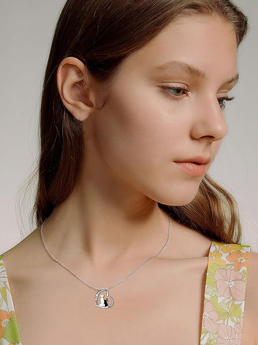 Dorunmo Animal Necklace 925 Sterling Silver Owl/Sloth/Axolotl/Dolphin Necklace Celtic Knot Pendant Birthday Anniversary Animal Jewelry for Women Friends Animals Lover