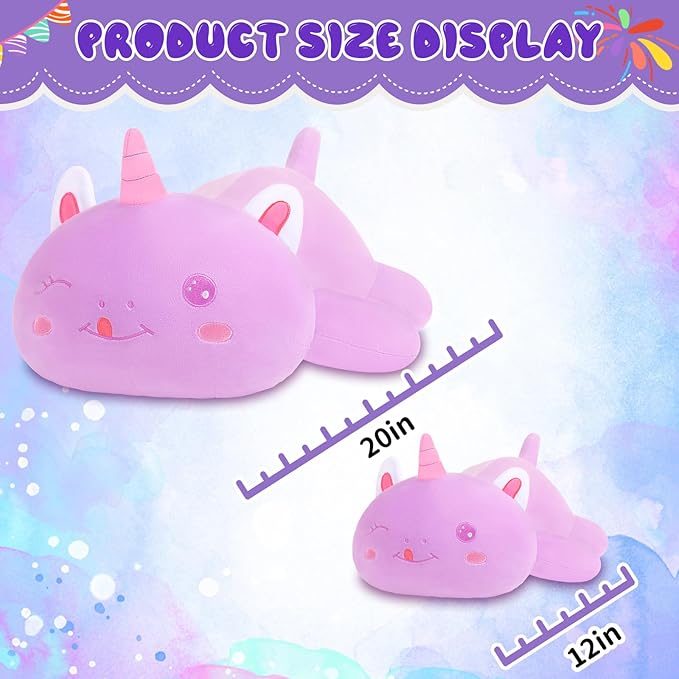 Cute Unicorn Plush Toys - Soft Unicorn Plushie for Boys & Girls, 50CM/19.7Inch