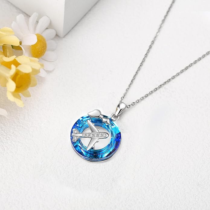 MONGAS Fairy/Airplane/Cello/Dog Cat/Unicorn Necklace Sterling Silver Fairy/Airplane/Cello/Dog Cat/Unicorn Jewelry for Women