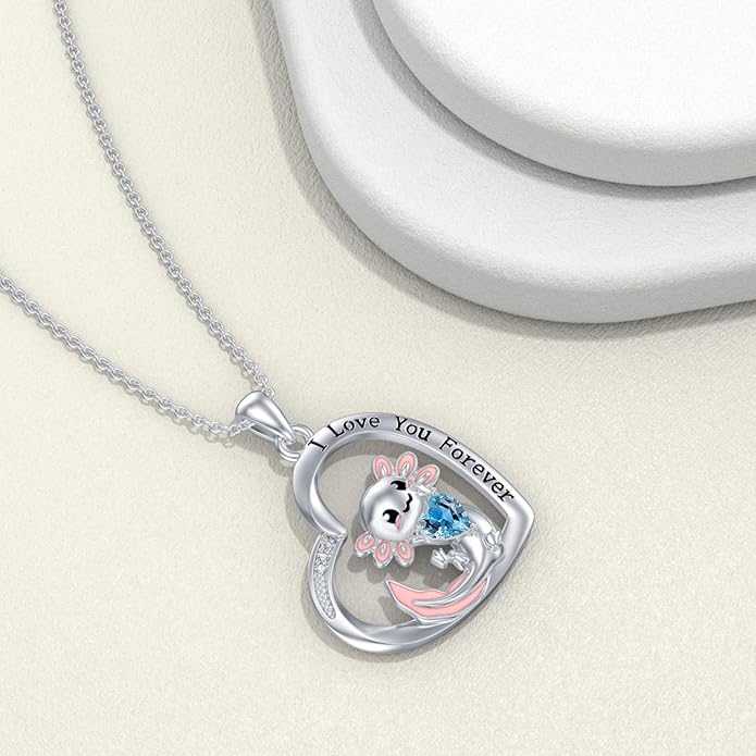 WINNICACA Sterling Silver Cat/Ladybugs/Cow/Cardinal/Hummingbird/Dragonfly Necklace for Women Exquisite Jewelry Gifts for Birthday, Christmas Gifts for Mother and Daughter