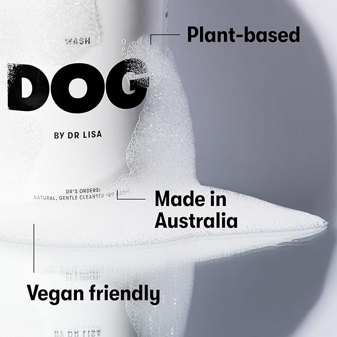 DOG by Dr. Lisa - Wash - Natural Dog Gentle Cleanser - for Baths, Showers - Plant-Based Essential Oils - Vegan - 16.9oz