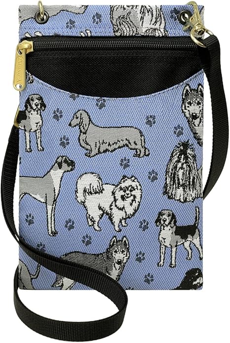 Danny K. Women's Tapestry Crossbody Cell Phone or Passport Purse, Handmade in USA