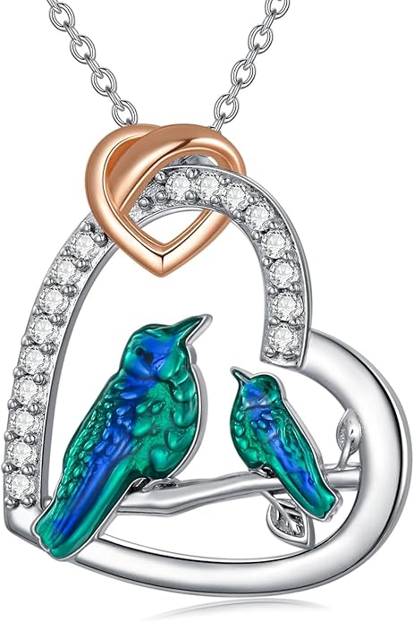 Mothers Day Gift for Mom 925 Sterling Silver Mama Bear/Dinosaur/Cat/Bird/Chicken Necklace with 1 2 3 4 5 Cubs Jewelry for Women Wife Grandma