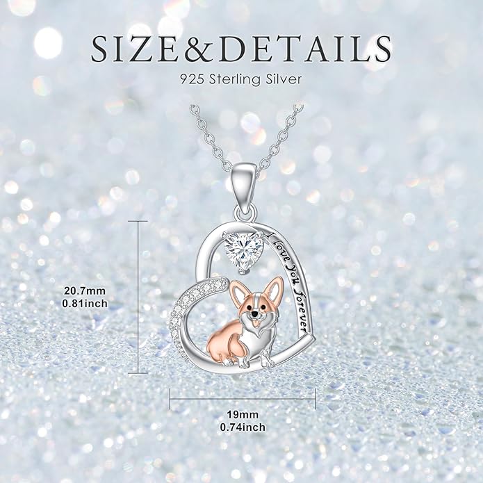 Dachshund Necklace 925 Sterling Silver Dachshund Birthstone Pendant Cute Animal Puppy Dog Dachshund Jewelry Gifts for Women Dachshund Lover