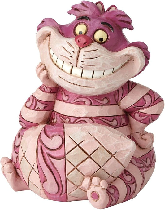 Enesco Disney Traditions by Jim Shore Alice in Wonderland Cheshire Cat Grinning Miniature Figurine, 3.125 Inch, Multicolor