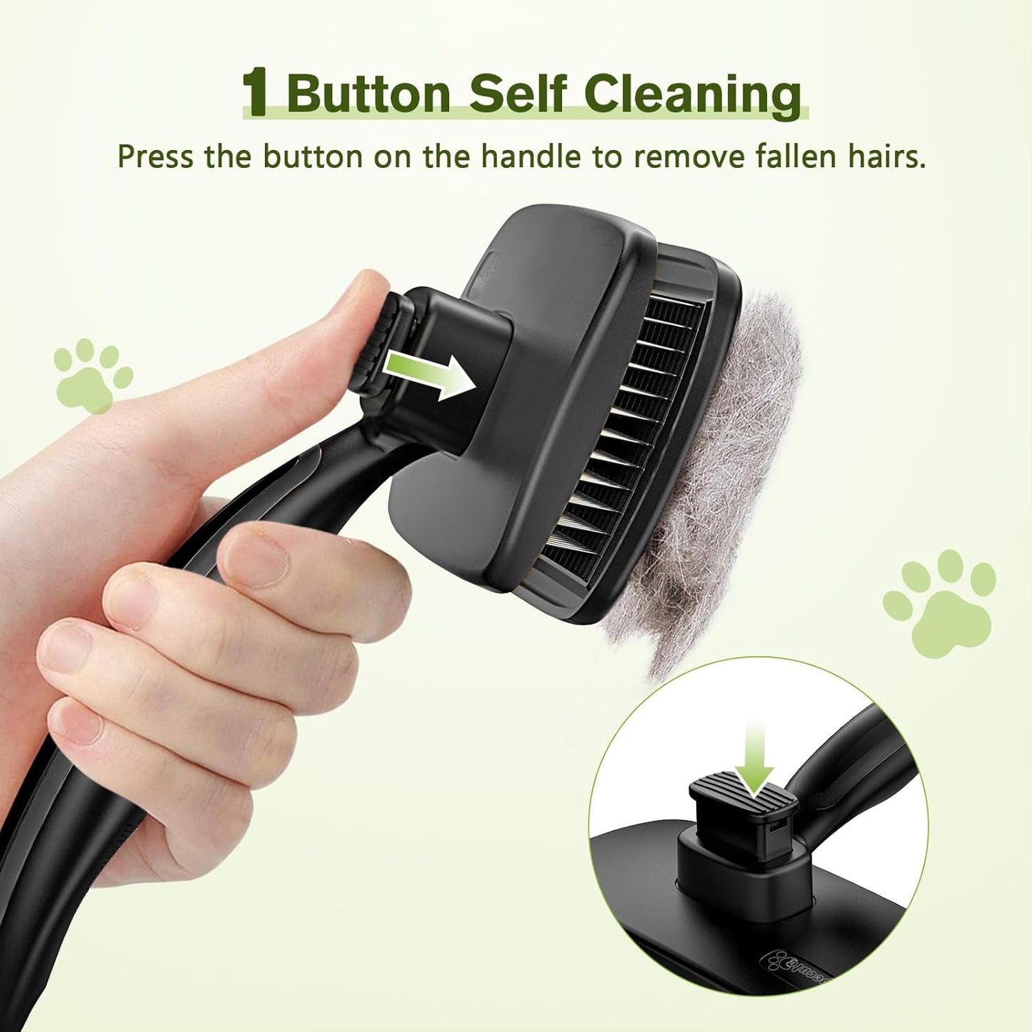 Pecute Self-Cleaning Slicker Brush for Dogs, Cats, Lightweight Dog Brush for Shedding Massaging Grooming, Cat Brush Gently Removes Loose Fur Undercoat for Small Dogs Cats Rabbits of All Hair Types