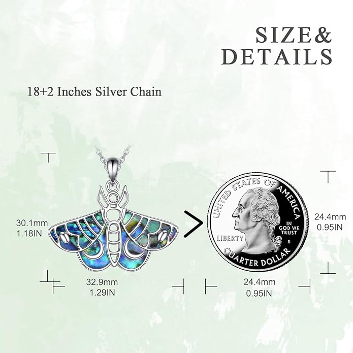 TIGER RIDER Bee Necklace for Women Sterling Silver Cute Animal Axolotl Dragonfly Moth Owl Black Cat Pendant Necklaces Animals Jewelry Birthday Gifts for Women Wife