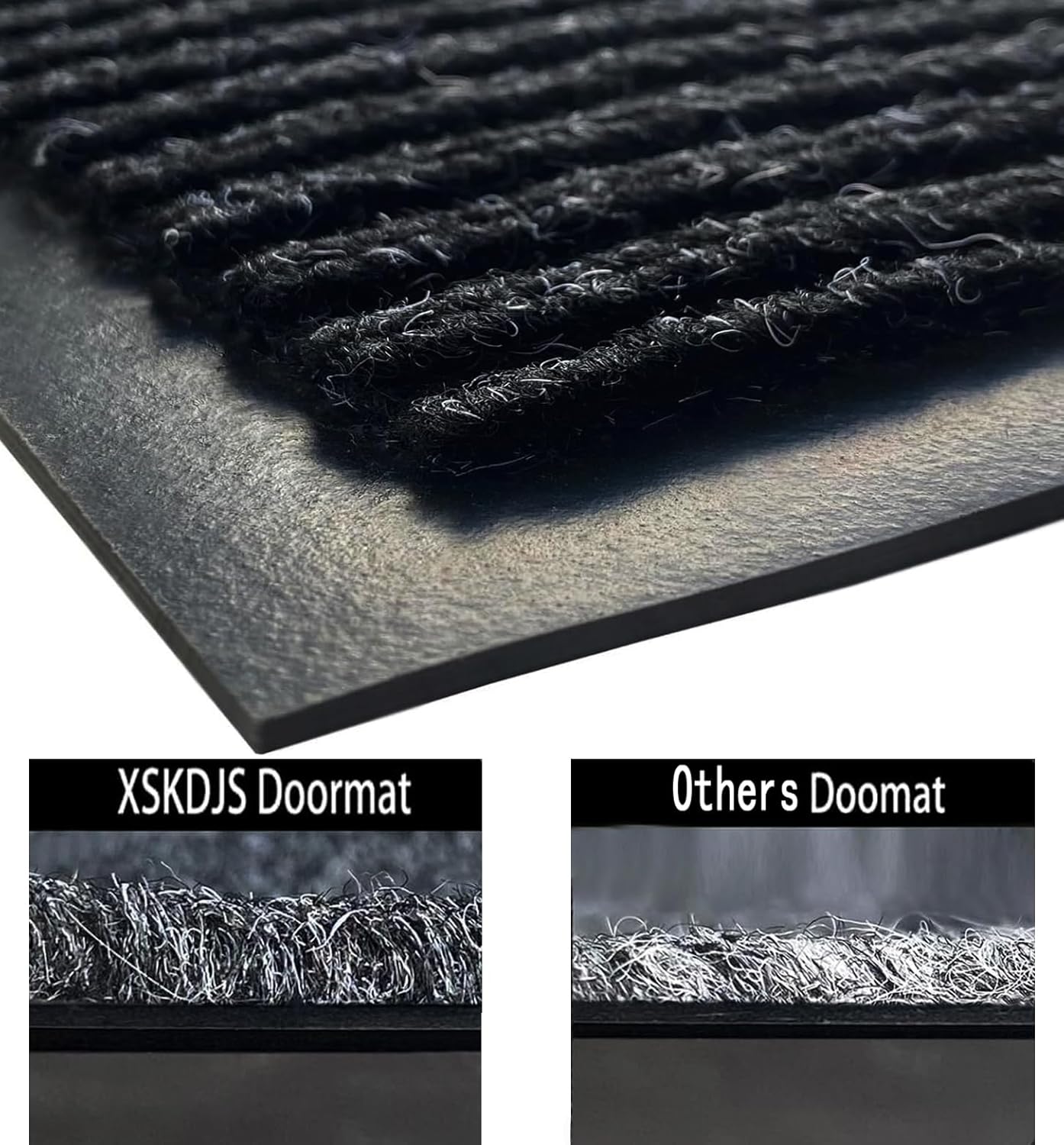 Door Floor Mat Commercial Grade Large Size 3' x 5'Heavy Duty Tough Entry Collection Slip Skid Entrance Mat with Rubber Backing Low Profile and Easy to Clean Indoor Outdoor Rug