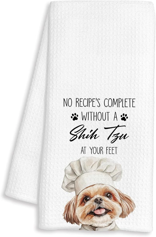 Shih Tzu Gifts Kitchen Towels Decorative, Shih Tzu Gifts for Women Dish Tea Towels for Kitchen Drying, Dog Mom Pet Lovers Hand Towels for Bathroom Decor, 16x24 Inch