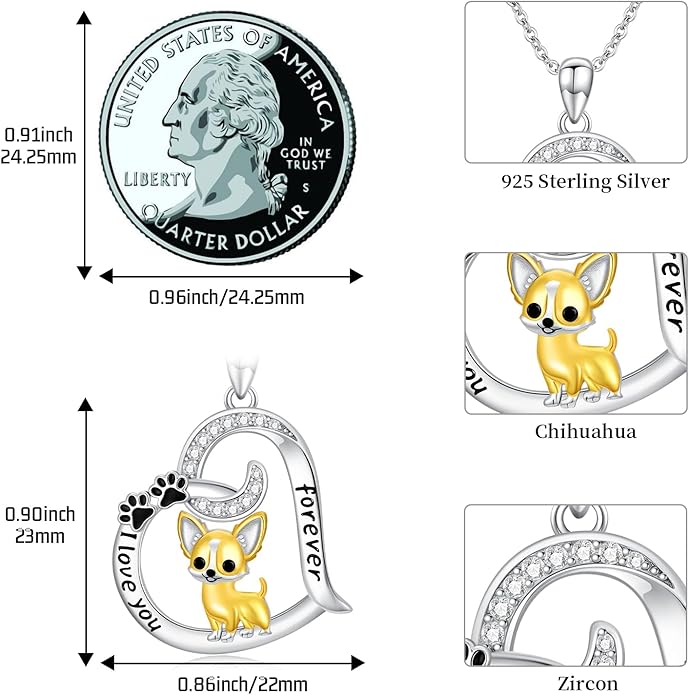 Dog/Paw Print/Infinity Necklace for Women 925 Sterling Silver Heart Dogs Pendant Necklaces Jewelry Christmas Birthday Gifts for Dog Lovers Friends