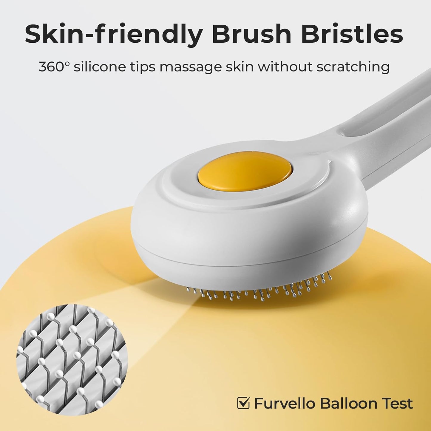 Self Cleaning Slicker Cat Brush - Skin Friendly Shedding Grooming Tool for Dogs & Cats, Pet Supplies Accessories, Deshedding Comb for Short Long Haired Kittens, Massage Function to Removes Loose Fur