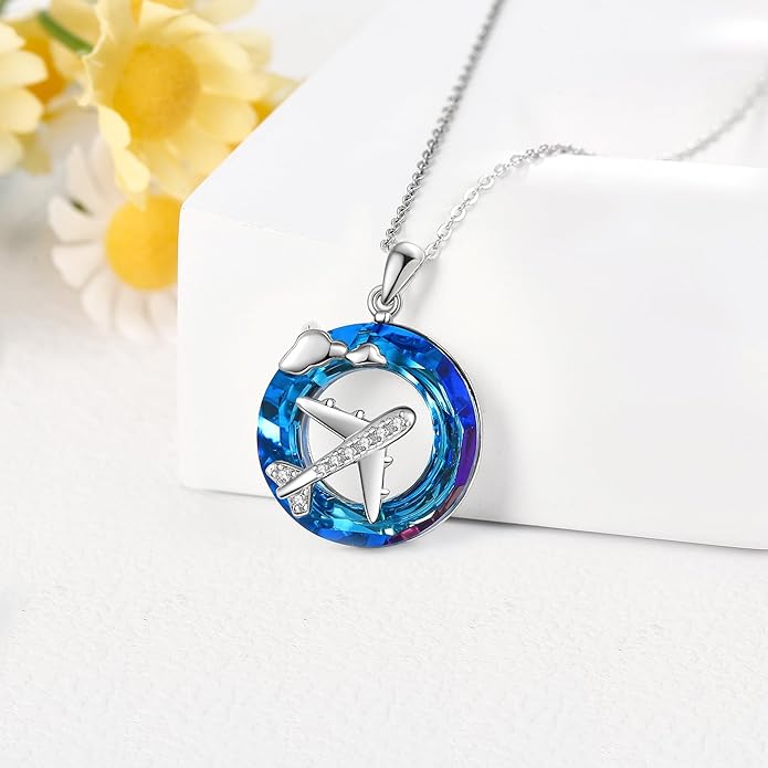 MONGAS Fairy/Airplane/Cello/Dog Cat/Unicorn Necklace Sterling Silver Fairy/Airplane/Cello/Dog Cat/Unicorn Jewelry for Women