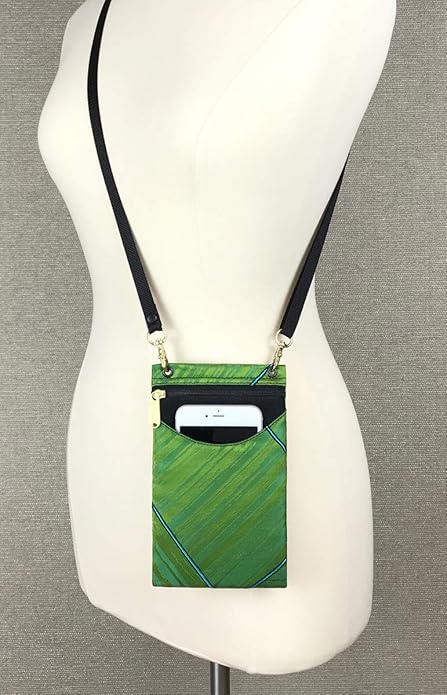 Danny K. Women's Tapestry Crossbody Cell Phone or Passport Purse, Handmade in USA