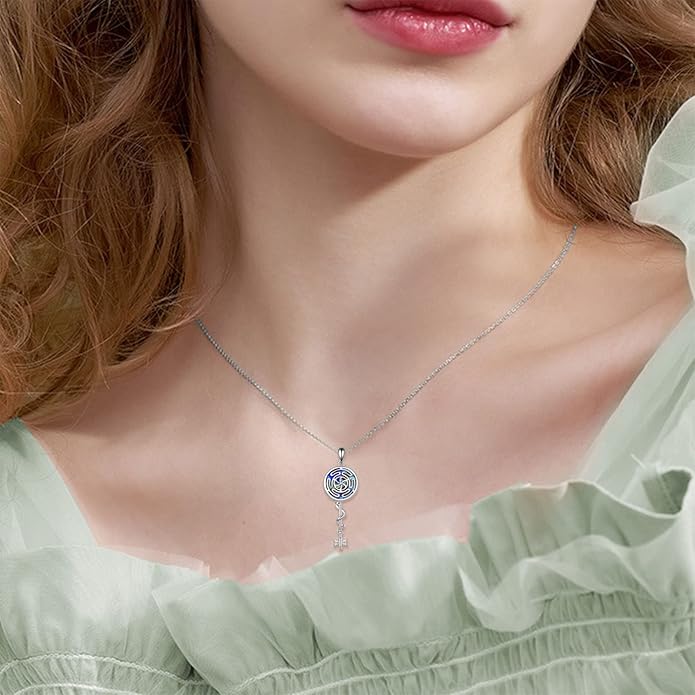 URONE Urn Necklaces for Ashes 925 Sterling Silver Abalone Shell Tree of Life Cremation Jewelry for Ashes Memory Jewelry for Women Men