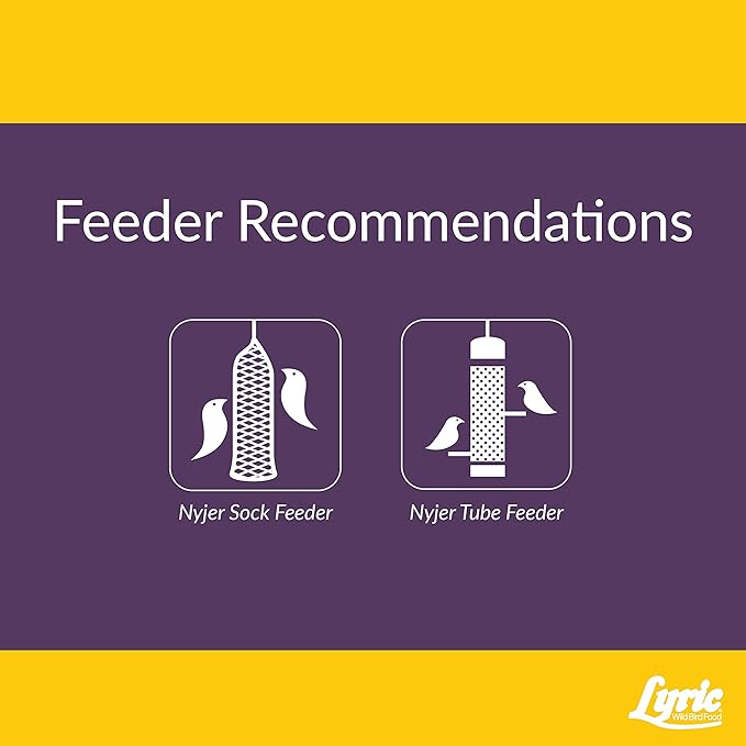 Lyric Finch - Small Songbird Wild Bird Seed - Attracts Goldfinches, House Finches, Purple Finches & More - 5 lb. Bag