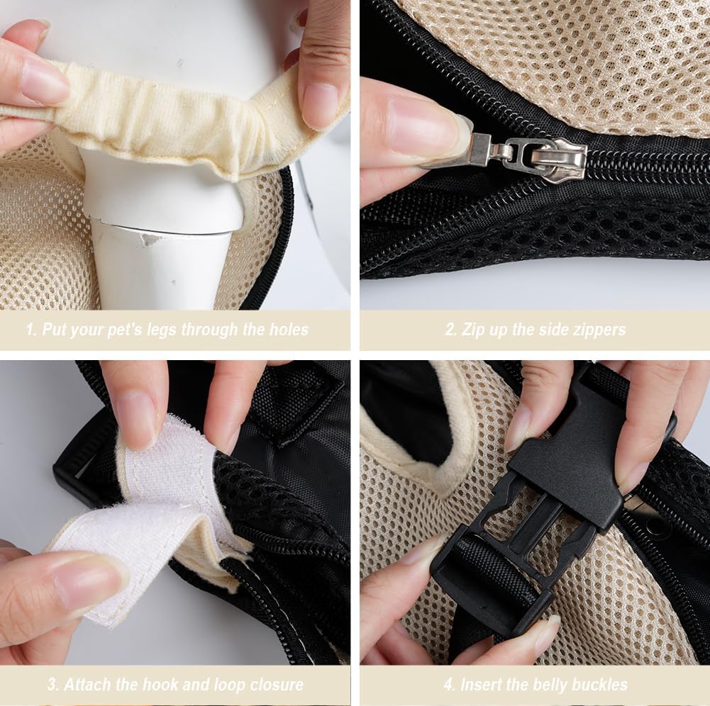 FEimaX Dog Carrier Backpack Pet Legs Out Front Cat Travel Bag, Adjustable Puppy Backpacks Carriers Hands-Free for Small Medium Dogs Cats Hiking Traveling Camping Daily Walking