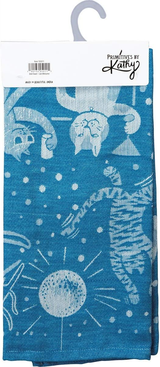Primitives by Kathy Kitchen Towel - Cats Welcome People Tolerated 20" x 28"