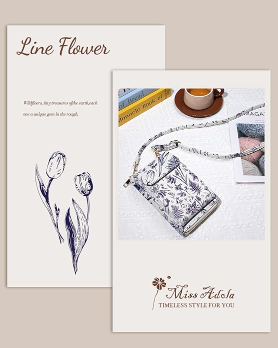 Cute Crossbody Purse Cell Phone Bags for Women - Leather Cellphone Wallet Purse with Handle Rope and Adjustable Shoulder Rope