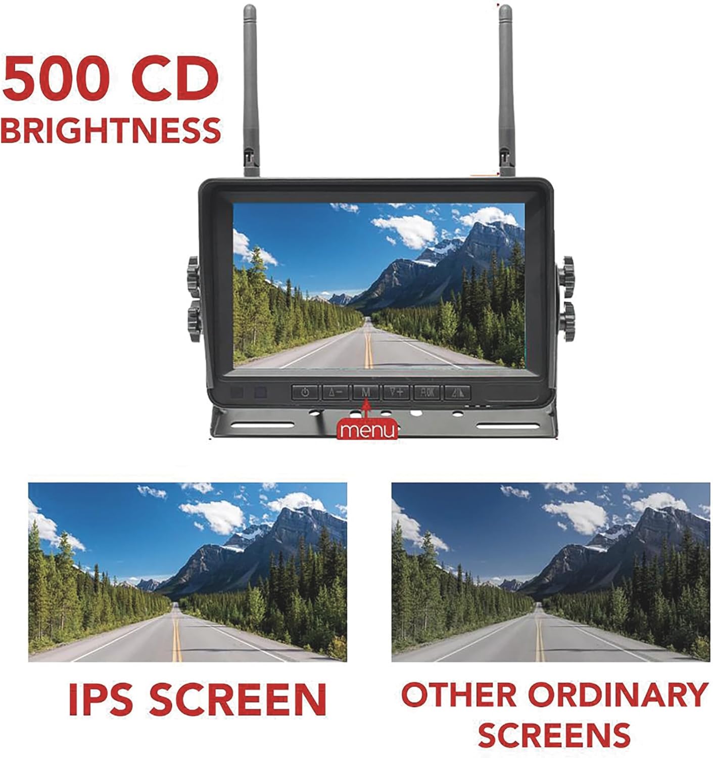 FalconEye Electronics 2nd Generation 200-300Ft Wireless Range Backup Camera for Trucks, Fleets. HD, 7inch LCD (1 Cam System)