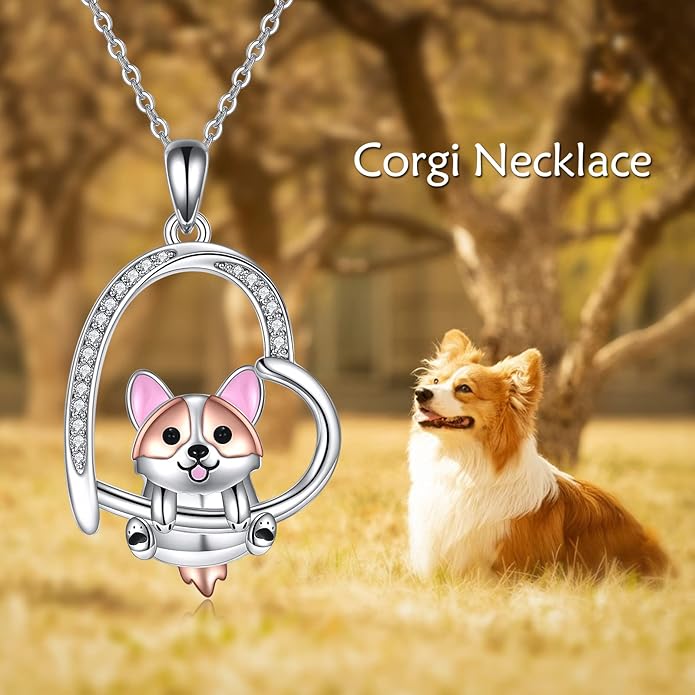 MONGAS Penguins/Guinea Pig/Pig/Fox/Corgi/Frog/Bunny/Koala8/Cow/French Bulldog Necklaces Penguin Gifts 925 Sterling Silver Hugging Penguins Cute Animal Jewelry for Women Sister
