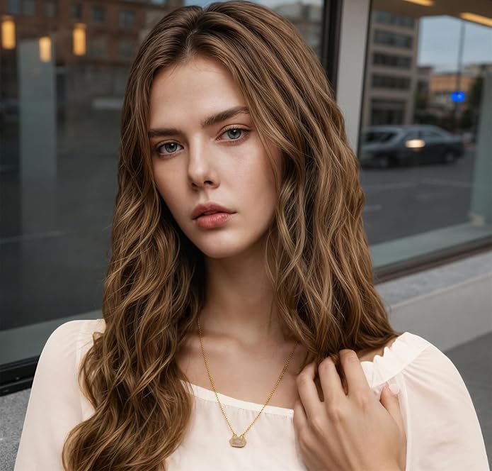 Fashion Jewelry Cat Necklace Collection for Women - Gold & Silver Plated Brass Pendant with Natural Gemstone, Dainty Cute Animal Jewelry Gift (Multiple Styles)