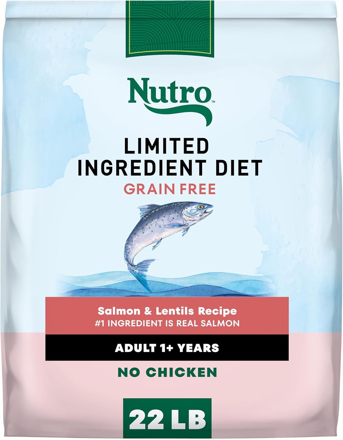 Nutro Limited Ingredient Diet Dry Dog Food, Salmon & Lentils Recipe, 22 lbs.