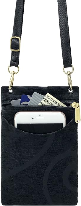 Danny K. Women's Tapestry Crossbody Cell Phone or Passport Purse, Handmade in USA