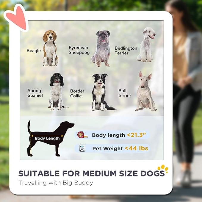 PawHut Dog Stroller, Pet Stroller 3 Wheels with Easy One-Hand Fold, Rubber Wheels, Storage Bag, Soft Cushion, Safety Leash, for Small & Medium Dogs, Yellowish Green