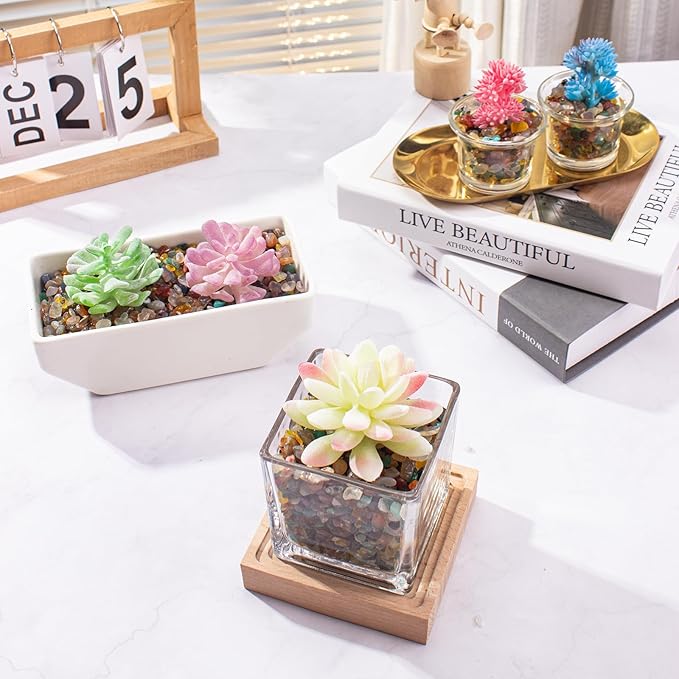 Colorful Agate Crystal Stones Crushed Quartz Chips Bulk 3 Lb, Natural Polished Tumbled Gemstones Gravel Rocks for Aquarium, Garden and Home Decoration