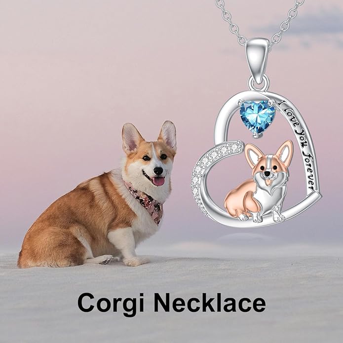 Dachshund Necklace 925 Sterling Silver Dachshund Birthstone Pendant Cute Animal Puppy Dog Dachshund Jewelry Gifts for Women Dachshund Lover