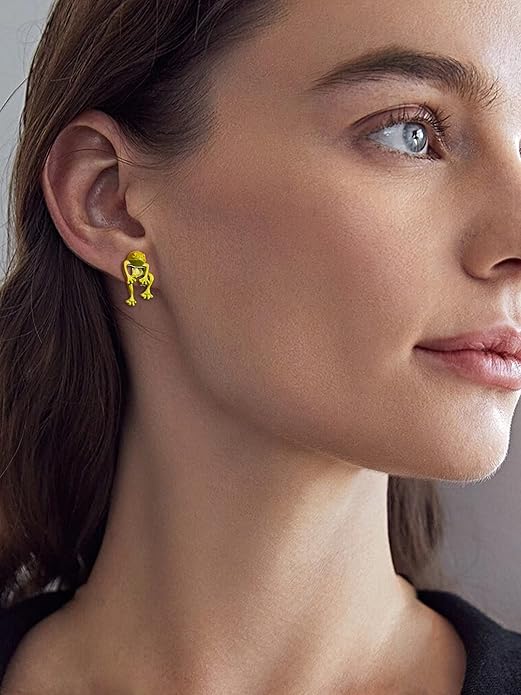 Frog Earrings for Women Mothers Day Gifts Vintage Frogs Shaped Stud Earrings Funny Cute 3D Animal Earrings Jewelry Gifts