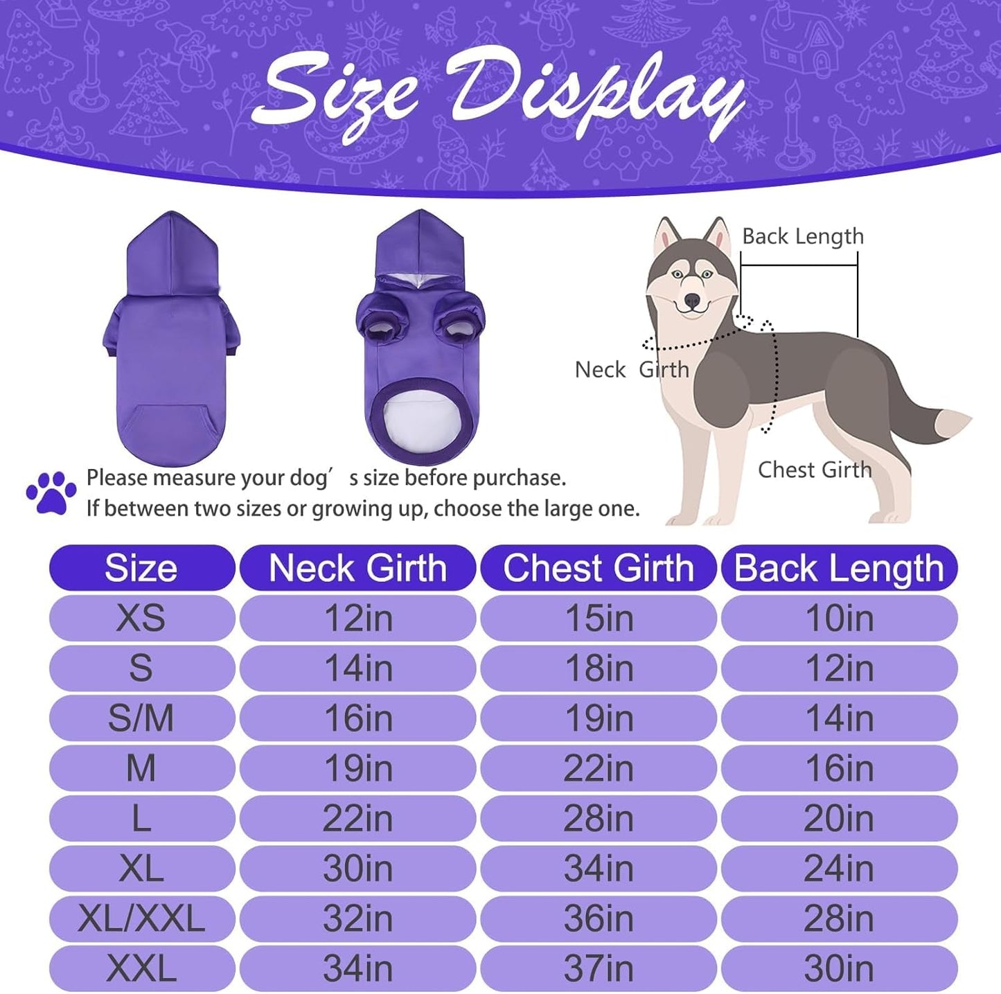 KOOLTAIL Basic Dog Hoodie - Soft & Warm Dog Hoodie Sweater with Leash Hole and Pocket, Dog Winter Coat, Cold Weather Clothes Sweatshirt for Small Medium Large Dogs Puppy Cat Boys Girls Purple SM