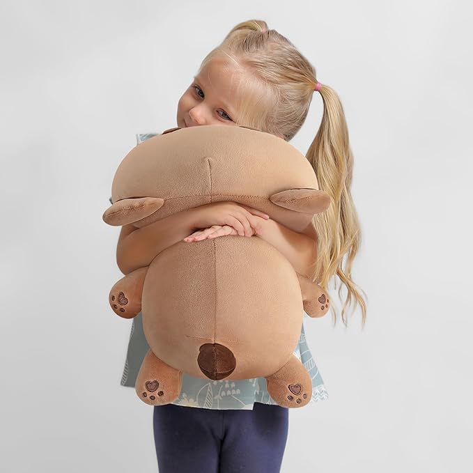 Onsoyours Cute Bear Plush Toy 20" Stuffed Animal Bear Soft Anime Large Plush Pillow for Kids (Brown Bear, 20")