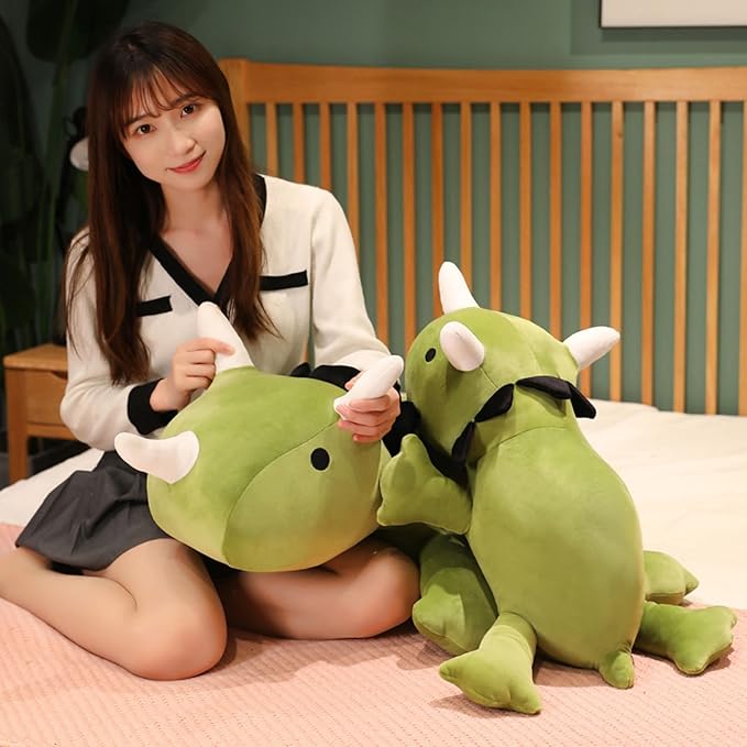 SQEQE Weighted Dinosaur Plush, Weighted Dinosaur Stuffed Animal, Weighted Dinosaur Plushies Weighted Dino Pillow Toy Gift for Kids Adults 9.8 Inch, 0.8 Lbs