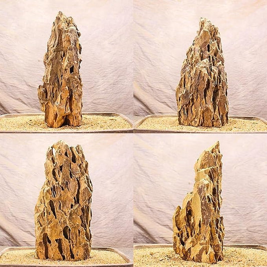 Natural Dragon Rock Carefully Selected Mixed Sizes, Decorative Aquarium Rocks, Aquarium Stones for Fish Tank (7.1lb-Large)