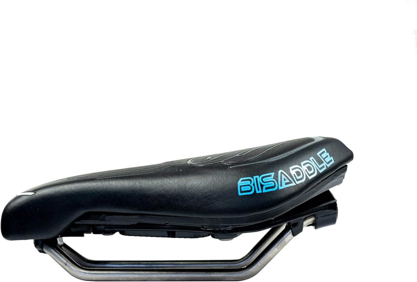SRT Super Short Noseless Pain-Free Adjustable Bicycle Saddle Black with Titanium Rails Custom Fit Comfort, one Size