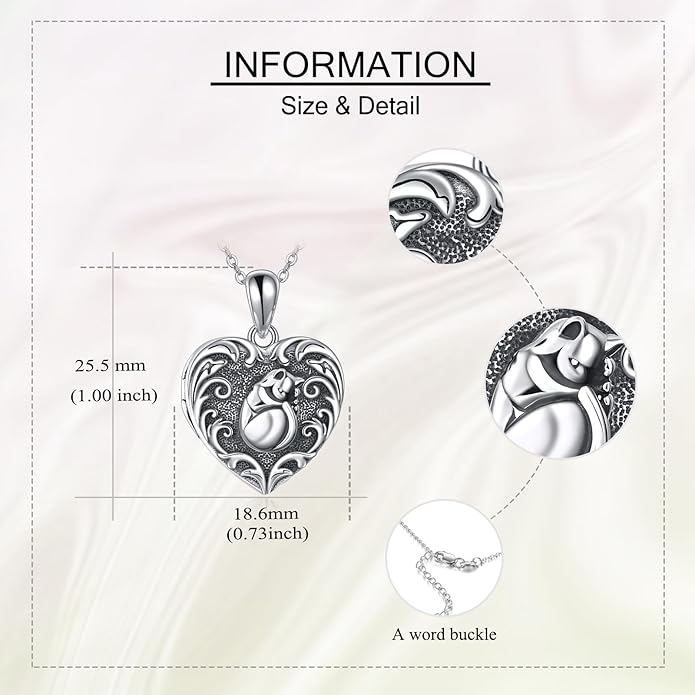 ONEFINITY Tree of Life Locket Necklace Sterling Silver Locket Necklace That Holds Pictures Tree of Life Locket Pendant for Women Wife Girlfriend