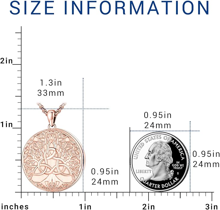Picture Locket Necklace for Women Men Rose 14K Real Gold 925 Sterling Silver Jewelry Heart Locket Necklace that Holds Pictures Tree of Life Viking Wolf Celtic Knot St Christopher St Michael Pendant
