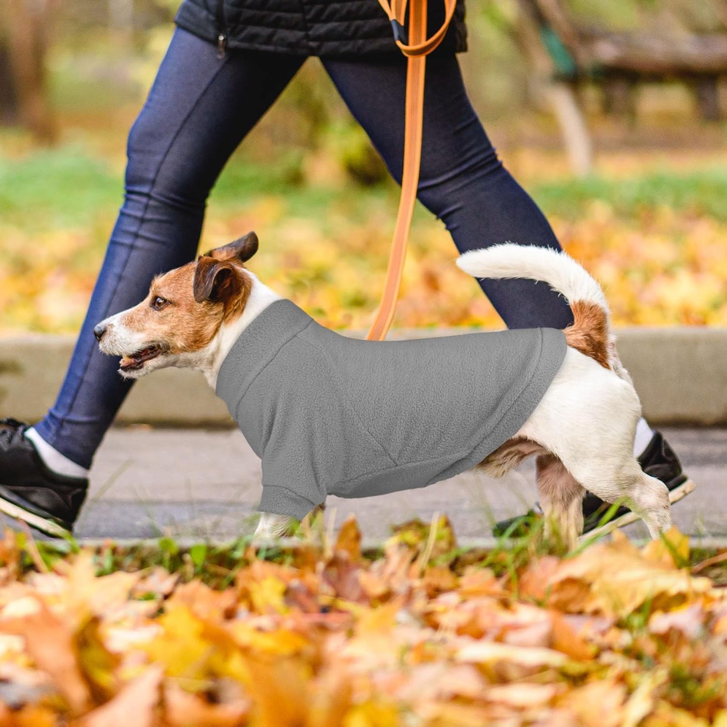 3 Pack Dog Sweaters for Large Dogs, Fleece Dog Sweater Large Pet Clothes Turtleneck Soft Warm Sweatshirt Boy Girl Pet(Gray+Royal Blue+Navy,L)