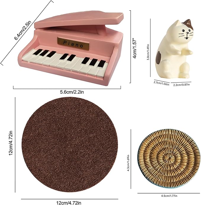 Cat Figurines Miniature Cat Figurines Cat Gifts for Cat Lovers Office Table Decor