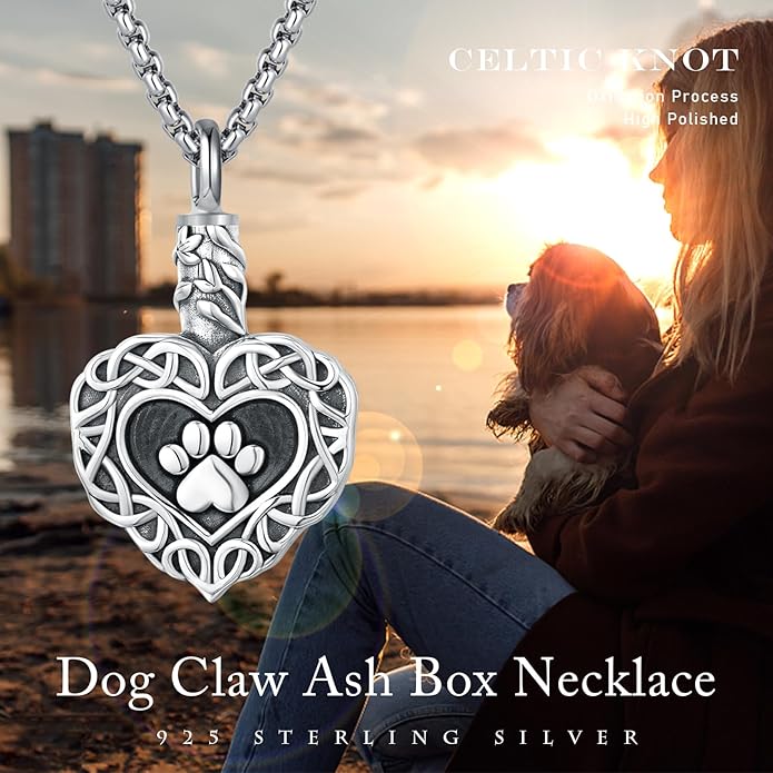 CUOKA MIRACLE Urn Necklace Ashes Sterling Silver Skull Urn Necklace Personalized Cremation Memorial Skull Ash Keepsake Pendant Cremation Jewelry