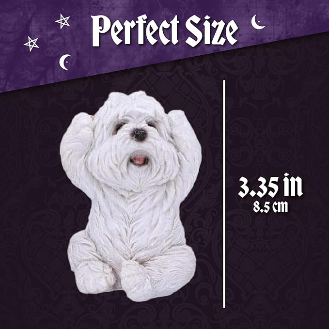 Nemesis Now Three Wise See No Evil Hear No Evil Speak No Evil Figurines, Adorable Hand-Painted Resin Collectibles and Gift - Westies