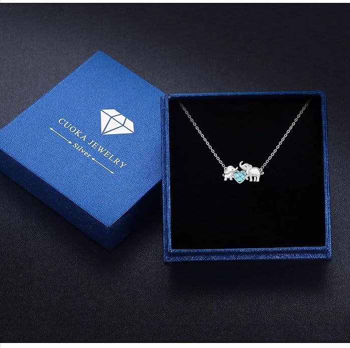 Cuoka Elephant,Wolf,Cat Matching Jewelry Set Sterling Silver Yin Yang Friendship Couple Pendant Necklace Jewelry Birthday Gift For Women Men