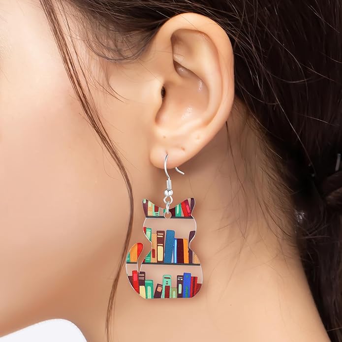 Cute Cat Earrings Stud Pearl Earrings for Women Mouse Cubic Zircon Hypoallergenic Earrings Christmas Birthday Gift