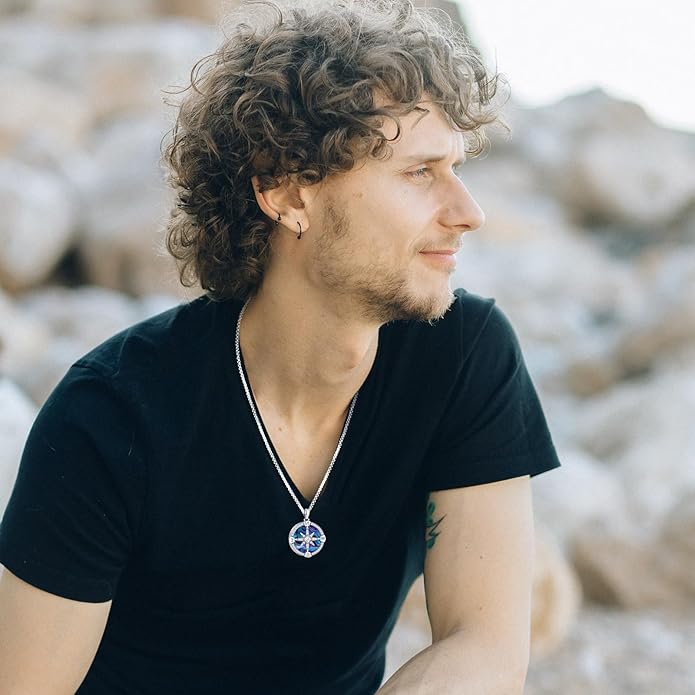 Picture Locket Necklace for Women Men Rose 14K Real Gold 925 Sterling Silver Jewelry Heart Locket Necklace that Holds Pictures Tree of Life Viking Wolf Celtic Knot St Christopher St Michael Pendant