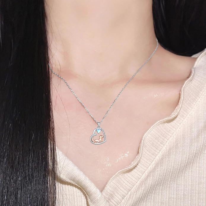 Dachshund Necklace 925 Sterling Silver Dachshund Birthstone Pendant Cute Animal Puppy Dog Dachshund Jewelry Gifts for Women Dachshund Lover