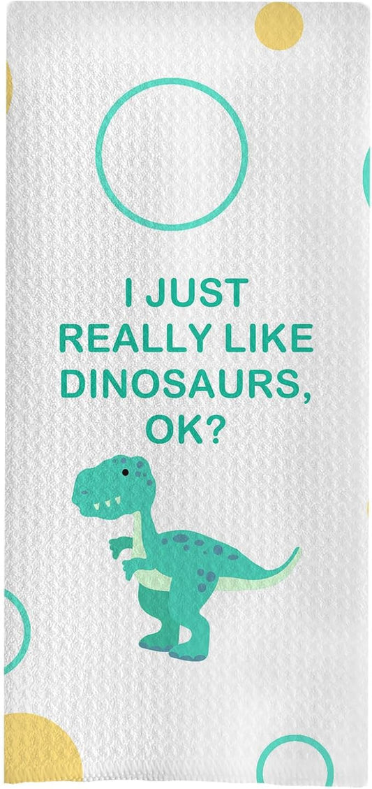 Dinosaur Hand Towels for Kids Bathroom, Dinosaur Decor Kids Towel for Bathroom, 16x24 Inch