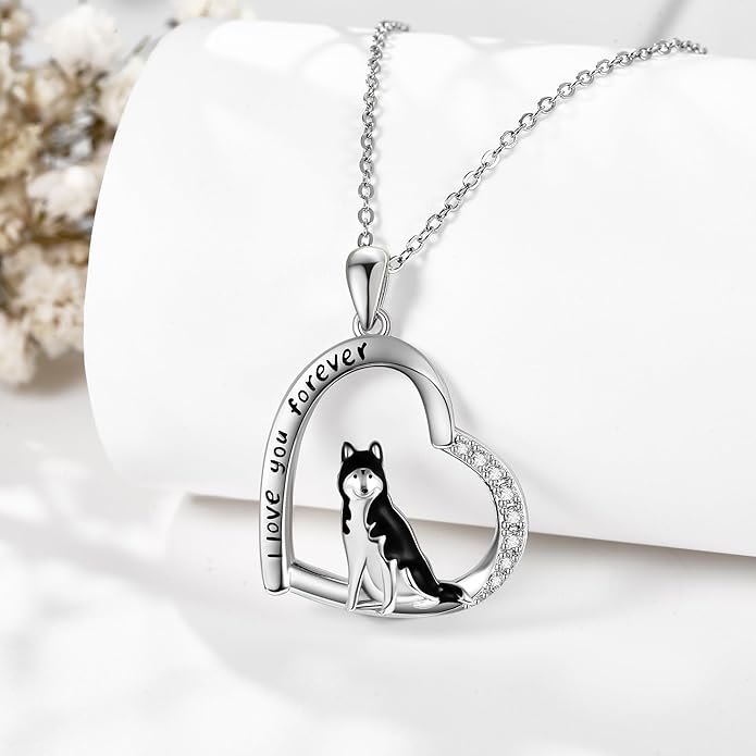 MONGAS Penguins/Guinea Pig/Pig/Fox/Corgi/Frog/Bunny/Koala8/Cow/French Bulldog Necklaces Penguin Gifts 925 Sterling Silver Hugging Penguins Cute Animal Jewelry for Women Sister