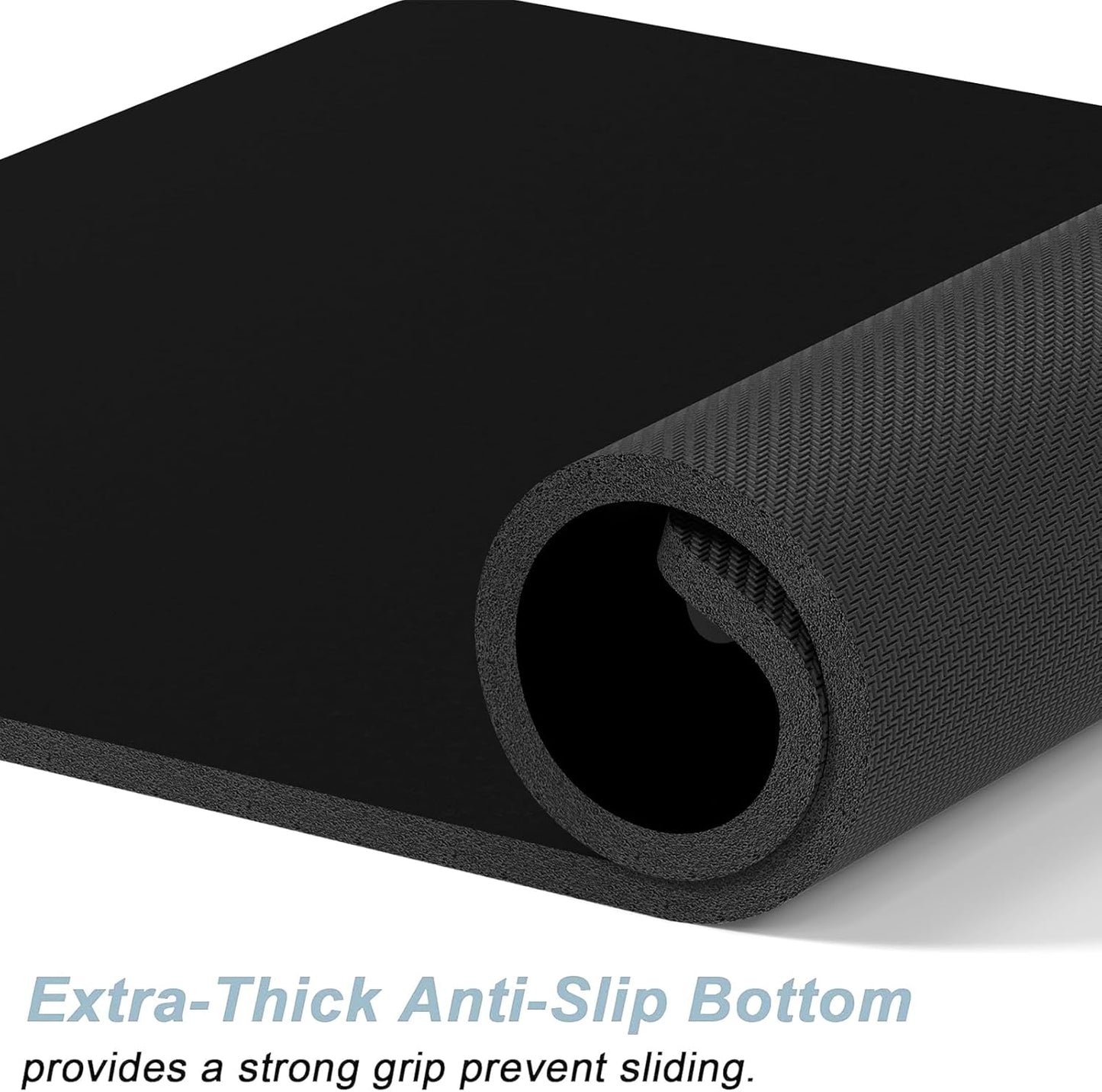 Rnivvi Dog Food Mat, 16" x 24" Footprint Absorbent Dog Cat Bowl Mat for Food and Water, Cute Anti-Slip Rubber Pet Feeding Rug Protect Floors, Puppy Placemat for Feeding & Watering Supplies, Black